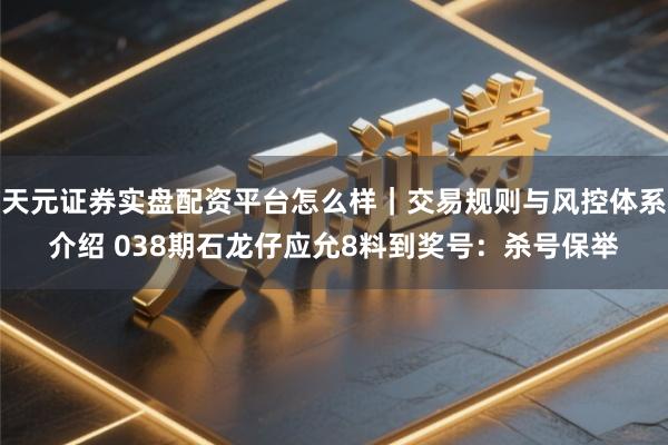 天元证券实盘配资平台怎么样｜交易规则与风控体系介绍 038期石龙仔应允8料到奖号：杀号保举