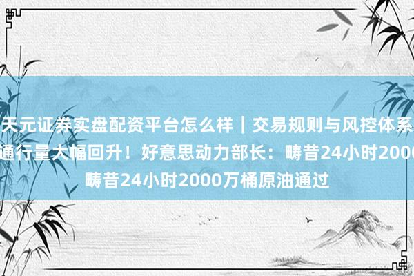 天元证券实盘配资平台怎么样｜交易规则与风控体系介绍 霍尔木兹通行量大幅回升！好意思动力部长：畴昔24小时2000万桶原油通过